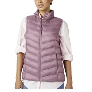 32 Degrees Lightweight Quilted Puffer Vest in Dusty Mauve
